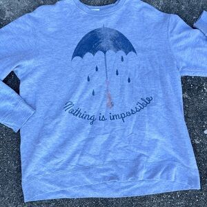 Vintage Disney Grey and blue crewneck sweatshirt